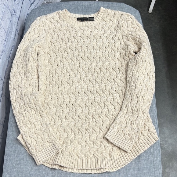 Jeanne Pierre Cable Knit Cream Sweater - Picture 6 of 6